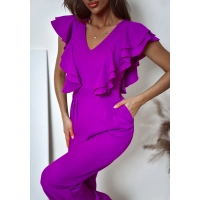 000411. KOMBINEZON FALBANA MAGENTA